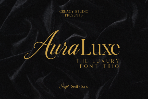 Auraluxe Trio: Elegant Fonts for Premium Design