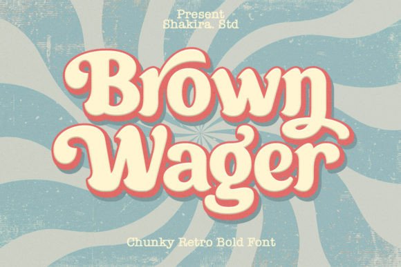 Brown Wager: A Bold Retro Serif for Impactful Design