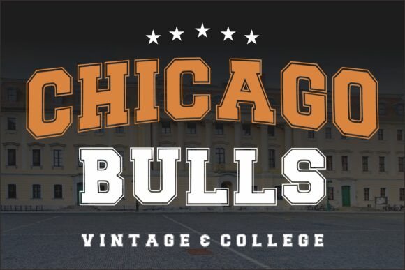 Chicago Bulls Varsity Vintage Font: Bold Athletic Typography