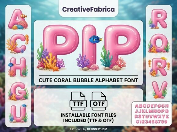 Dive into Playful Design with the Pip Bubble Font