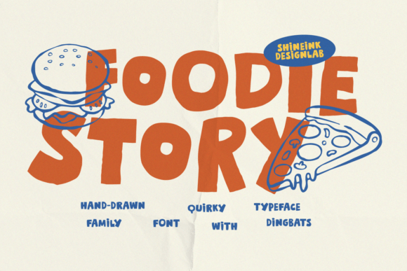 Foodie Story: A Playful Hand-Drawn Typeface for Creative Brands