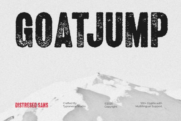 Goatjump: Bold Distressed Display Typeface for Authentic Design