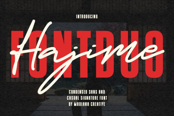 Hajime Font Duo: Modern Sans-Serif Meets Elegant Script