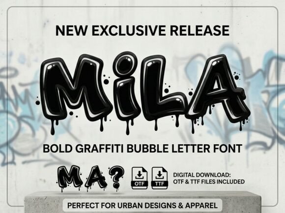 Mila: Bold Graffiti Font for Urban Designs