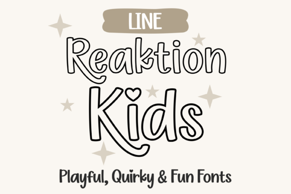 Reaktion Kids Line: A Playful Outline Font for Creative Projects