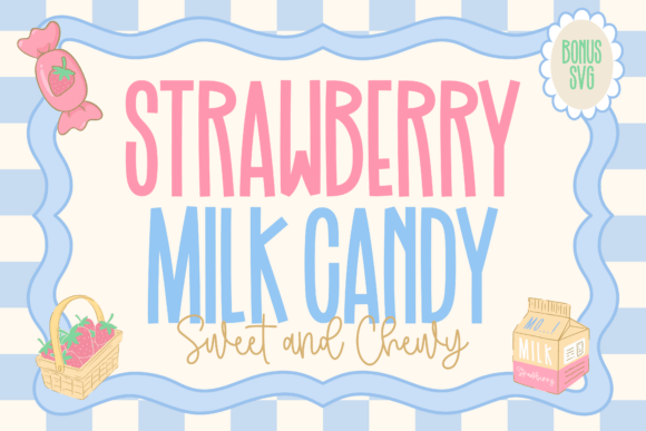 Strawberry Milk Candy: A Sweet Font Duo for Your Designs