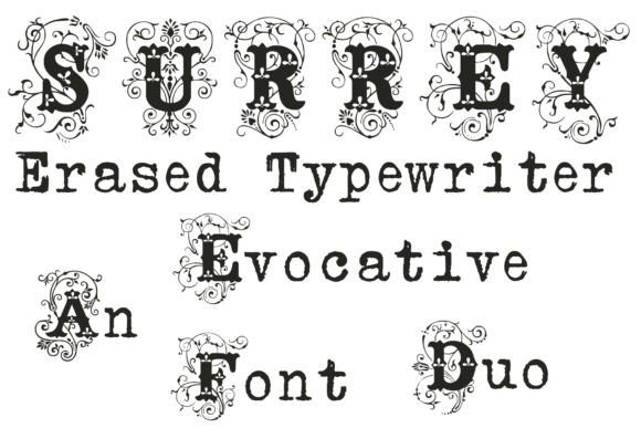 Surre Erased Typewriter: A Stylish Font Duo for Modern Design