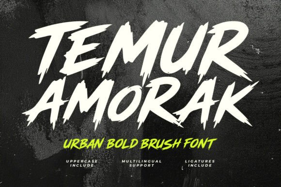 Temur Amorak: A Bold Brush Font for Impactful Designs