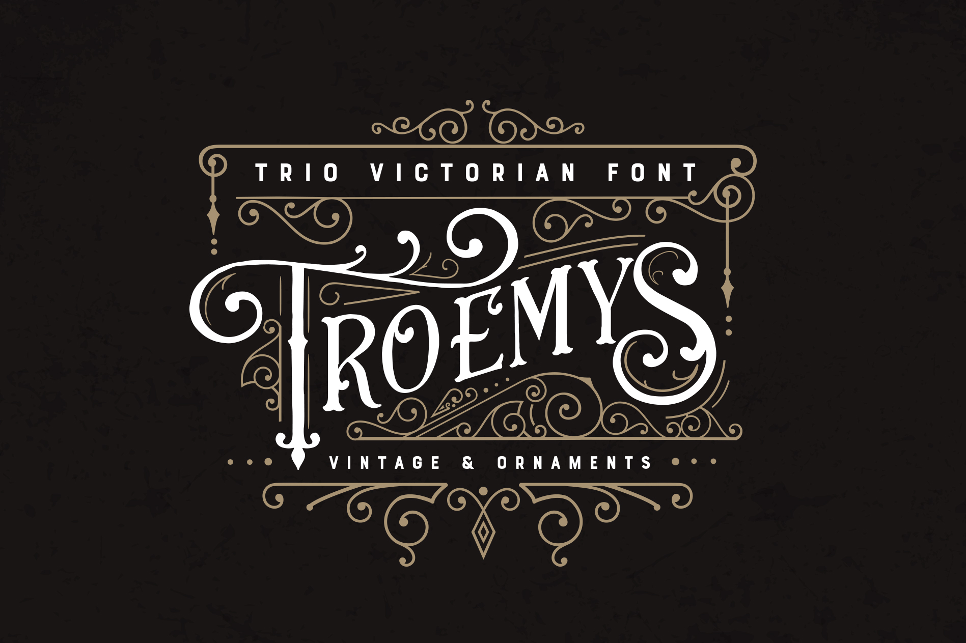Troemys Font Trio: Vintage Victorian Elegance for Modern Design