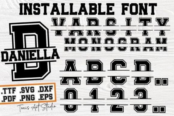 Varsity Monogram: A Classic College Font for Projects
