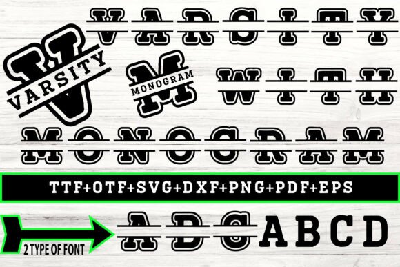 Varsity with Monogram: A Nostalgic Typeface for Bold Designs