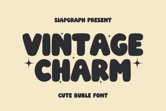 Vintage Charm: A Playful Bubble Font for Modern Designs