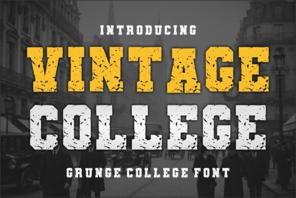 Vintage College Font: Bold Retro Style for Your Designs